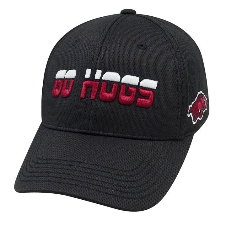 Top Of The World, Adult Arkansas Razorbacks Vigor One-fit Cap, Black