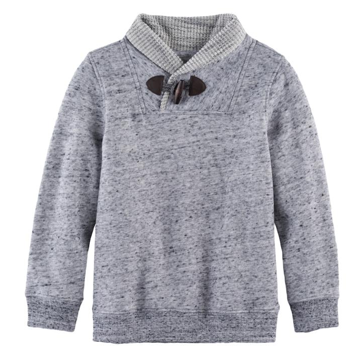 Boys 4-7x Sonoma Goods For Life&trade; Shawl Collar Pullover Sweater, Size: 7x, Dark Grey