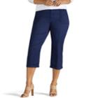Plus Size Lee Cordelia Roll-hem Capris, Women's, Size: 18 - Regular, Dark Blue