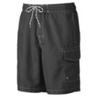 Big & Tall Sonoma Goods For Life&trade; Microfiber Swim Trunks, Men's, Size: Xl Tall, Grey (charcoal)