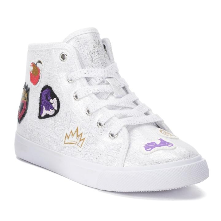 Disney D-signed Patch Girls' High Top Shoes, Size: 3, Silver