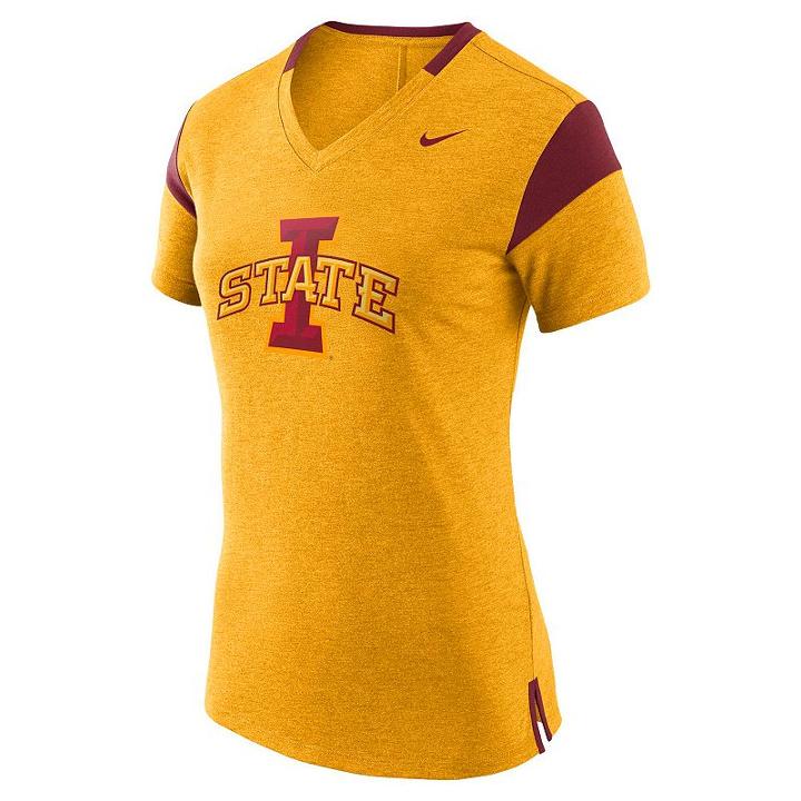 Women's Nike Iowa State Cyclones Fan Top, Size: Medium, Gold