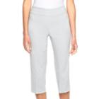 Women's Dana Buchman Pull-on Capris, Size: Large, Silver