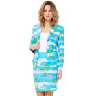 Women's Opposuits Print Jacket & Skirt Set, Size: 6, Flamingirl