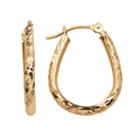 10k Gold Twist U-hoop Earrings, Women's