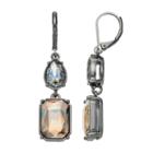 Simply Vera Vera Wang Nickel Free Geometric Stone Double Drop Earrings, Women's, Dark Beige