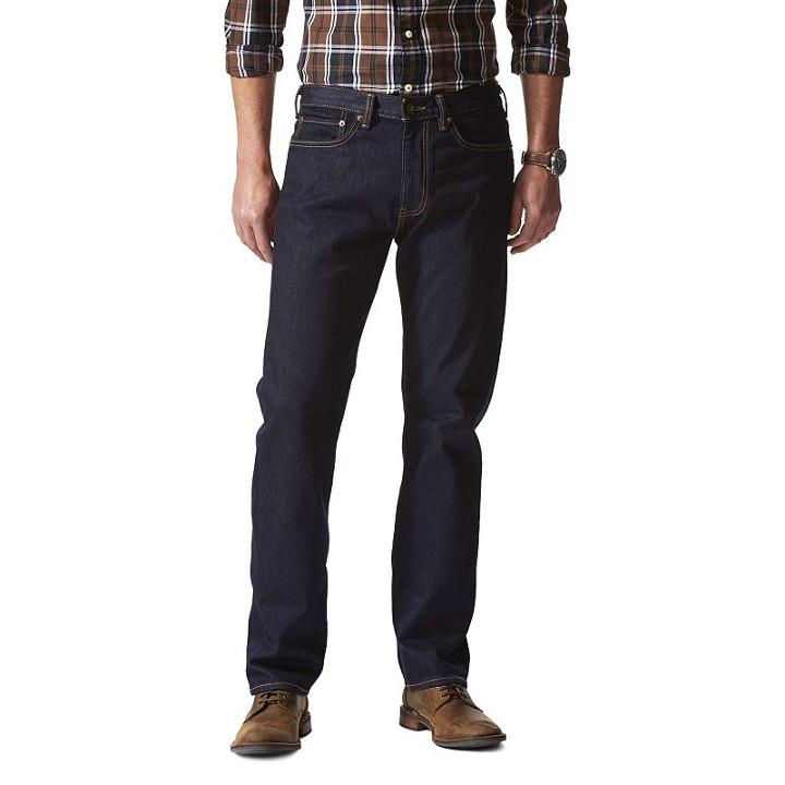 Men's Dockers&reg; 5-pocket Straight Stretch Jeans, Size: 36x29, Blue (navy)