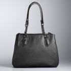 Simply Vera Vera Wang Bedford Triple Entry Satchel, Women's, Black