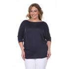 Plus Size White Mark Dolman Top, Women's, Size: 2xl, Blue (navy)