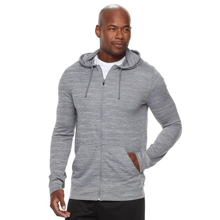 Big & Tall Tek Gear&reg; Space-dyed Dry Tek Performance Hoodie, Men's, Size: Xl Tall, Dark Grey
