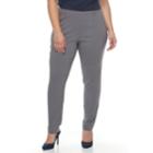 Plus Size Napa Valley Slimming Solution Straight-leg Dress Pants, Women's, Size: 24 W, Dark Grey