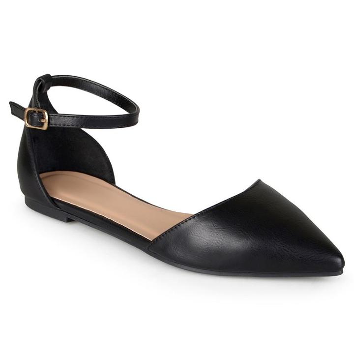 Journee Collection Reba Women's D'orsay Flats, Girl's, Size: 9, Black