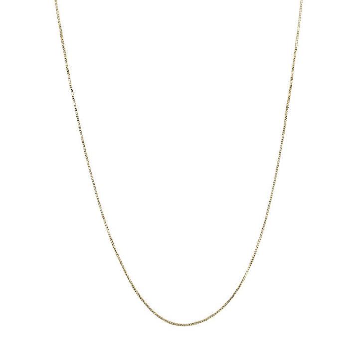 Everlasting Gold 14k Gold Box Chain Necklace - 18-in, Women's, Size: 18, Yellow