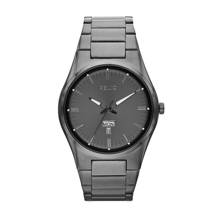 Relic Men's Sheldon Stainless Steel Watch, Size: Large, Dark Grey