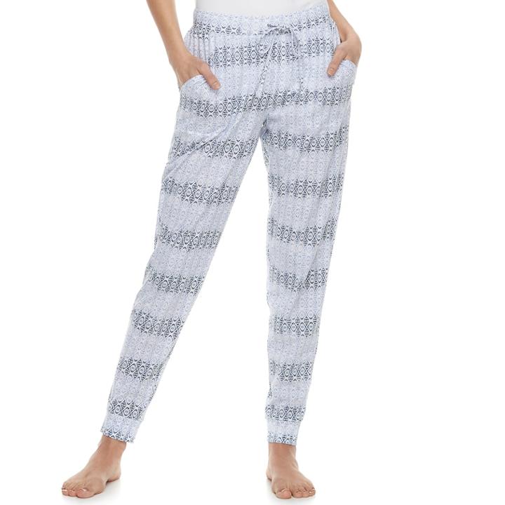 Women's Sonoma Goods For Life™ Printed Jogger Lounge Pants, Size: Xl, Brt Purple