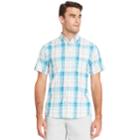Men's Izod Coolfx Classic-fit Plaid Moisture-wicking Button-down Shirt, Size: Medium, Green