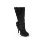 Journee Collection Versace Women's Peep-toe Boots, Girl's, Size: Medium (10), Black