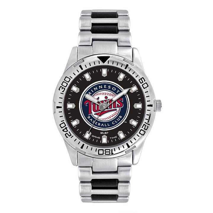 Men's Game Time Minnesota Twins Heavy Hitter Watch, Silver