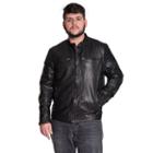 Men's Excelled Vintage Leather Moto Jacket, Size: Xl, Black