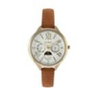 Peugeot Women's Leather Moon Phase Watch - 3053g, Size: Medium, Brown