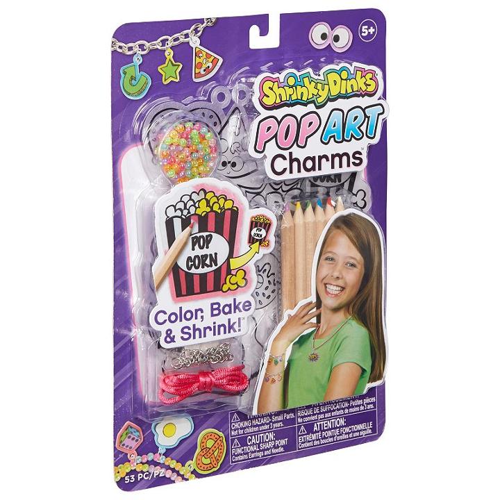 Shrinky Dinks Pop Art Charms Kit, Girl's, Multicolor