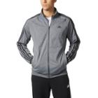 Big & Tall Adidas Essential Heathered Tricot Track Jacket, Men's, Size: Xl Tall, Dark Grey