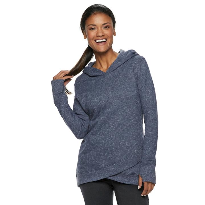 Women's Tek Gear&reg; Tulip Hem Hoodie, Size: Medium, Dark Blue