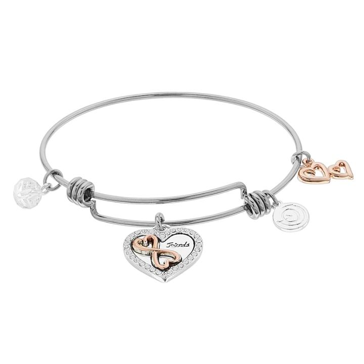 Love This Life Forever Friends Rose Two Tone Bangle Bracelet, Women's, Multicolor