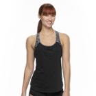 Women's Tyr Printed Mock-layer Tankini Top, Size: Small, Black
