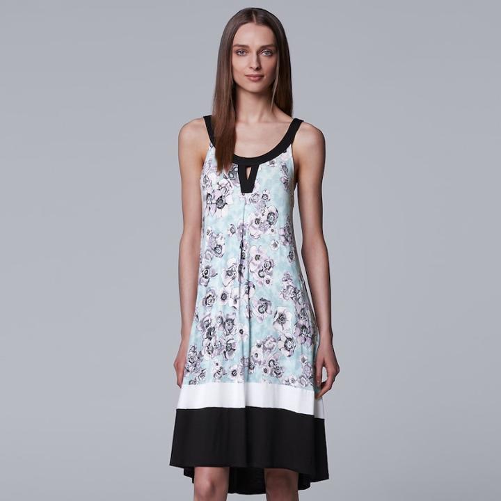Women's Simply Vera Vera Wang High-low Keyhole Chemise, Size: Medium, Med Purple