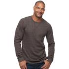 Big & Tall Sonoma Goods For Life&trade; Slim-fit Thermal Performance Crewneck Tee, Men's, Size: L Tall, Dark Brown