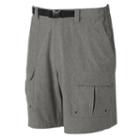 Men's Croft & Barrow&reg; Outdoor Belted Cargo Stretch Shorts, Size: 44, Dark Grey