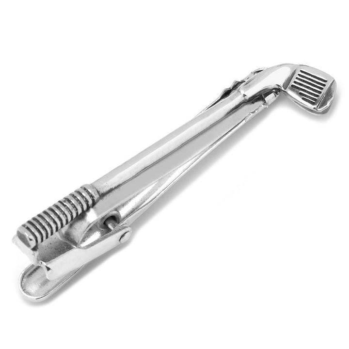 Golf Club Tie Clip, Men's, Silver