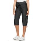 Women's Tek Gear&reg; Dry Tek Twill Utility Capris, Size: Small, Black