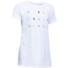 Girls 7-16 Under Armour Short Sleeve Girls Never Quit Tee, Girl's, Size: Large, White
