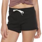 Juniors' So&reg; Tie Waist French Terry Shorts, Teens, Size: Xl, Black