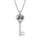 Insignia Collection Nascar Jeff Gordon 24 Stainless Steel Key Pendant Necklace, Women's, Size: 18, Grey