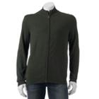 Men's Croft & Barrow&reg; Classic-fit 12gg Full-zip Sweater, Size: Large, Lt Green