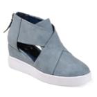 Journee Collection Journee Collection Seena Women's D'orsay Wedge Sneakers, Size: Medium (9.5), Blue