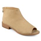Journee Collection Reya Women's Peep Toe Ankle Boots, Girl's, Size: 7, Natural