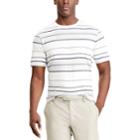 Men's Chaps Classic-fit Striped Crewneck Tee, Size: Large, Silver