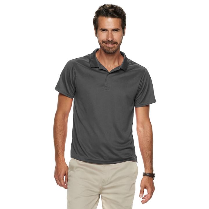Men's Chaps Performance Polo, Size: Small, Dark Grey