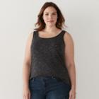 Plus Size Sonoma Goods For Life&trade; Layering Tank, Women's, Size: 2xl, Black