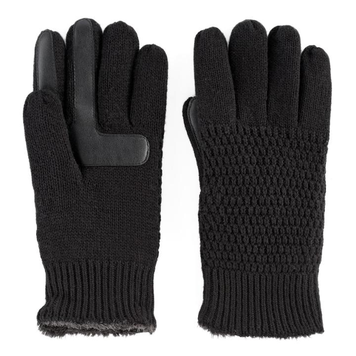 Women's Isotoner Knit Smartouch Smartdri Tech Gloves, Black