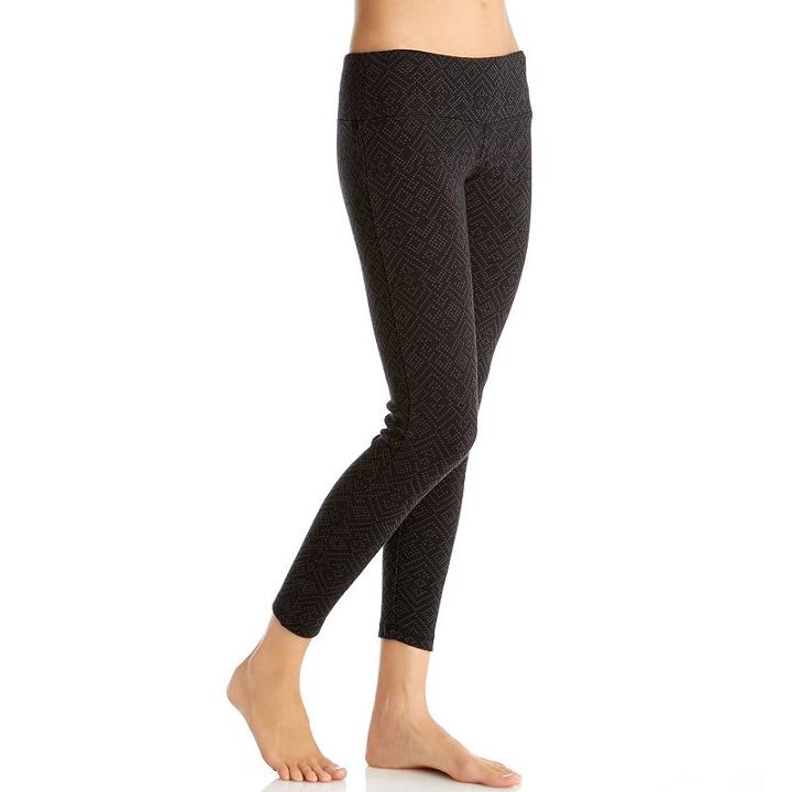 Women's Marika Glacier Jacquard Workout Leggings, Size: Small, Black