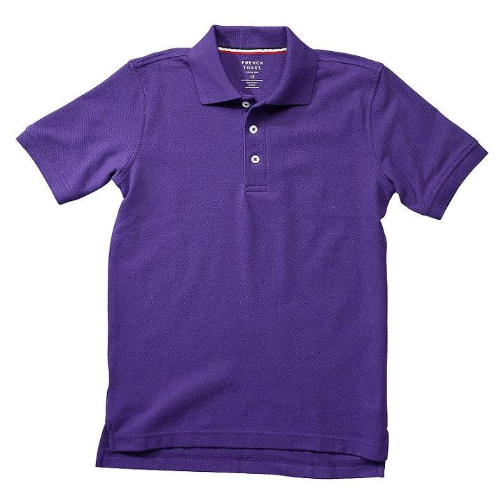 Husky Boys 4-20 French Toast School Uniform Short-sleeve Pique Polo, Boy's, Size: 10-12husky, Purple