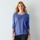 Women's Sonoma Goods For Life&trade; French Terry Dolman Top, Size: Large, Dark Blue