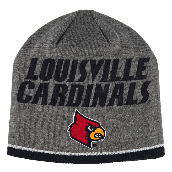 Adult Adidas Louisville Cardinals Player Beanie, Men's, Gray