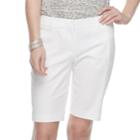 Women's Apt. 9&reg; Torie Bermuda Shorts, Size: 12, White