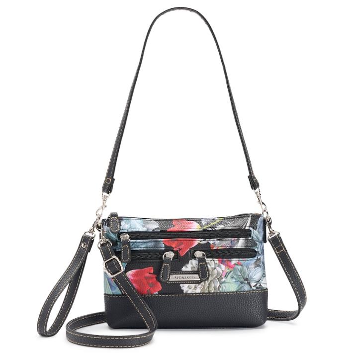 Stone & Co. Leather 4-bagger Convertible Crossbody Bag, Women's, Grey (charcoal)